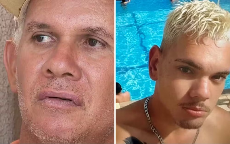 Milton Gonçalves Filho e o filho, Leonardo, são suspeitos de matar Sabrina de Almeida Lima e os filhos dela em Jaboticabal, SP — Foto: Reprodução/EPTV e Arquivo pessoal