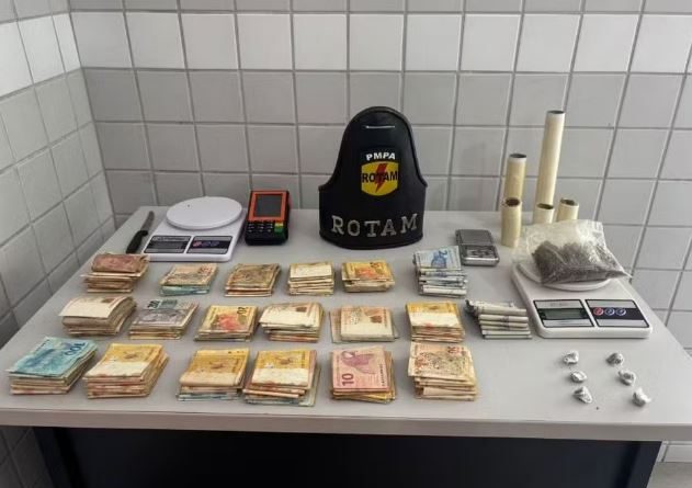 Drogas e dinheiro- Jornal Folha do Progresso