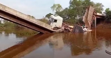 Ponte desaba-Jornal Folha do Progresso