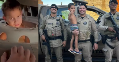 Menino de 4 anos é resgatado após ficar com a cabeça presa em roda de carreta na Bahia; vídeo