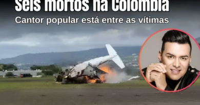 queda de avião-seis mortos Colombia-Jornal Folha do Progresso